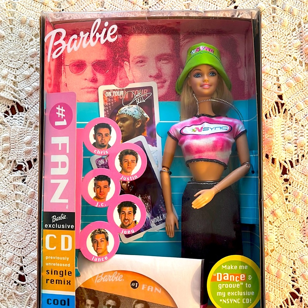 NSYNC Barbie in Unopened Box Single Remix CD and Collector Cards Number 1 Fan